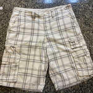 Faded Glory Plaid Cargo Shorts
